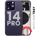 Back Housing W/ Small Parts For iPhone 14 Pro (EU / Global Version) (Used OEM Pull: Grade B) (Deep Purple)
