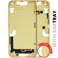 Mid-Frame Housing  W/ Small Parts For iPhone 14 Plus (EU / Global Version) (Used OEM Pull: Grade C) (Yellow)
