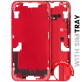 Mid-Frame Housing  W/ Small Parts For iPhone 14 Plus (EU / Global Version) (Used OEM Pull: Grade B) (Red)