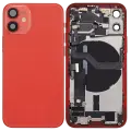 Back Housing W/ Charging Port Flex & Small Parts  For iPhone 12 Mini (US Version) (Used OEM Pull: Grade C) (Red)