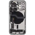 Back Housing W/ Charging Port Flex & Small Parts  For iPhone 12 Pro (US Version) (Used OEM Pull: Grade A) (Silver)