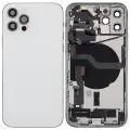 Back Housing W/ Charging Port Flex & Small Parts  For iPhone 12 Pro (US Version) (Used OEM Pull: Grade B) (Silver)