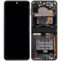 Inner OLED Assembly With Frame For Samsung Galaxy Z Flip 3 5G (US & International) (Refurbished) (Phantom Black)