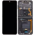 Inner OLED Assembly With Frame Compatible For Samsung Galaxy Z Flip 4 5G (F721) (US & International Version) (Aftermarket Plus) (Graphite)