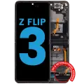 Inner OLED Assembly With Frame Compatible For Samsung Galaxy Z Flip 3 5G (F711) (US & International) (Aftermarket) (Phantom Black)