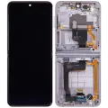 Inner OLED Assembly With Frame Compatible For Samsung Galaxy Z Flip 4 5G (F721) (US & International Version) (Aftermarket) (Bora Purple)