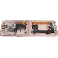 Inner OLED Assembly With Frame Compatible For Samsung Galaxy Z Flip 4 5G (F721) (US & International Version) (Aftermarket) (Pink Gold)