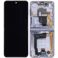 Inner OLED Assembly With Frame Compatible For Samsung Galaxy Z Flip 4 5G (F721) (US & International Version) (Aftermarket) (Blue)