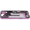 Mid-Frame Housing  W/ Charging Port Flex & Small Parts  For iPhone 16 Plus (US Version) (Used OEM Pull: Grade A) (Pink)