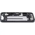 Mid-Frame Housing  W/ Charging Port Flex & Small Parts  For iPhone 16e (EU / Global Version) (Used OEM Pull: Grade A) (Black)