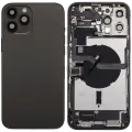 Back Housing W/ Charging Port Flex & Small Parts  For iPhone 12 Pro Max (US Version) (Used OEM Pull: Grade A) (Graphite)