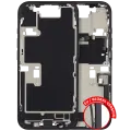 Mid-Frame Housing  W/ Charging Port Flex & Small Parts  For iPhone 16 Pro (EU / Global Version) (Used OEM Pull: Grade A) (Black Titanium)
