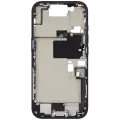 Mid-Frame Housing  W/ Charging Port Flex & Small Parts  For iPhone 16 Pro (EU / Global Version) (Used OEM Pull: Grade A) (Black Titanium)