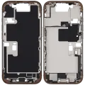 Mid-Frame Housing  W/ Charging Port Flex & Small Parts  For iPhone 16 Pro (EU / Global Version) (Used OEM Pull: Grade A) (Desert Titanium)