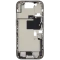 Mid-Frame Housing  W/ Charging Port Flex & Small Parts  For iPhone 16 Pro (EU / Global Version) (Used OEM Pull: Grade A) (Natural Titanium)