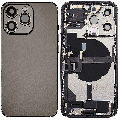 Back Housing W/ Charging Port Flex & Small Parts  For iPhone 13 Pro (EU / Global Version) (Used OEM Pull: Grade A) (Graphite)