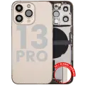 Back Housing W/ Charging Port Flex & Small Parts  For iPhone 13 Pro (EU / Global Version) (Used OEM Pull: Grade B) (Gold)