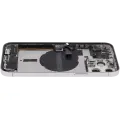 Back Housing W/ Charging Port Flex & Small Parts  For iPhone 13 Pro Max (EU / Global Version) (Used OEM Pull: Grade A) (Silver)