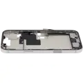 Mid-Frame Housing  W/ Charging Port Flex & Small Parts  For iPhone 16 Pro Max (US Version) (Used OEM Pull: Grade A) (White Titanium)
