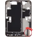 Mid-Frame Housing  W/ Charging Port Flex & Small Parts  For iPhone 16 Pro Max (US Version) (Used OEM Pull: Grade B) (Desert Titanium)