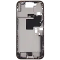 Mid-Frame Housing  W/ Charging Port Flex & Small Parts  For iPhone 16 Pro Max (US Version) (Used OEM Pull: Grade B) (Desert Titanium)