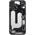 Mid-Frame Housing  W/ Charging Port Flex & Small Parts  For iPhone 16 Plus (US Version) (Used OEM Pull: Grade C) (Black)