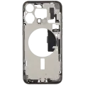 Mid-Frame Housing  W/ Charging Port Flex & Small Parts  For iPhone 15 Pro Max (EU / Global Version) (Used OEM Pull: Grade B) (Natural Titanium)