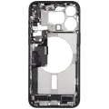 Mid-Frame Housing  W/ Charging Port Flex & Small Parts  For iPhone 15 Pro Max (EU / Global Version) (Used OEM Pull: Grade C) (Black Titanium)