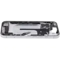 Mid-Frame Housing  W/ Charging Port Flex & Small Parts  For iPhone 16 (EU / Global Version) (Used OEM Pull: Grade A) (White)