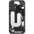Mid-Frame Housing  W/ Charging Port Flex & Small Parts  For iPhone 16 (US Version) (Used OEM Pull: Grade A) (Black)