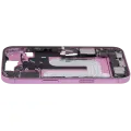 Mid-Frame Housing  W/ Charging Port Flex & Small Parts  For iPhone 16 (US Version) (Used OEM Pull: Grade A) (Pink)