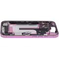 Mid-Frame Housing  W/ Charging Port Flex & Small Parts  For iPhone 16 (US Version) (Used OEM Pull: Grade A) (Pink)
