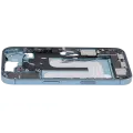 Mid-Frame Housing  W/ Charging Port Flex & Small Parts  For iPhone 16 (US Version) (Used OEM Pull: Grade A) (Teal)