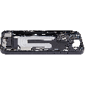 Mid-Frame Housing  W/ Charging Port Flex & Small Parts  For iPhone 16 (US Version) (Used OEM Pull: Grade B) (Black)