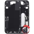Mid-Frame Housing  W/ Charging Port Flex & Small Parts  For iPhone 16 (US Version) (Used OEM Pull: Grade C) (Black)