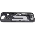 Mid-Frame Housing  W/ Charging Port Flex & Small Parts  For iPhone 16 (US Version) (Used OEM Pull: Grade C) (Black)