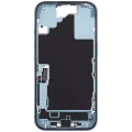 Mid-Frame Housing  W/ Charging Port Flex & Small Parts  For iPhone 16 (US Version) (Used OEM Pull: Grade C) (Teal)