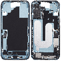 Mid-Frame Housing  W/ Charging Port Flex & Small Parts  For iPhone 16 (US Version) (Used OEM Pull: Grade C) (Teal)