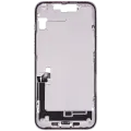 Mid-Frame Housing  W/ Charging Port Flex & Small Parts  For iPhone 14 Plus (US Version) (Used OEM Pull: Grade B) (Purple)
