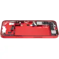 Mid-Frame Housing  W/ Charging Port Flex & Small Parts  For iPhone 14 Plus (US Version) (Used OEM Pull: Grade B) (Red)
