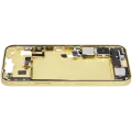 Mid-Frame Housing  W/ Charging Port Flex & Small Parts  For iPhone 14 Plus (US Version) (Used OEM Pull: Grade B) (Yellow)