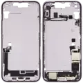 Mid-Frame Housing  W/ Charging Port Flex & Small Parts  For iPhone 14 Plus (US Version) (Used OEM Pull: Grade C) (Purple)