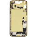 Mid-Frame Housing  W/ Charging Port Flex & Small Parts  For iPhone 14 Plus (US Version) (Used OEM Pull: Grade C) (Yellow)