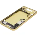 Mid-Frame Housing  W/ Charging Port Flex & Small Parts  For iPhone 14 Plus (US Version) (Used OEM Pull: Grade C) (Yellow)