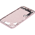 Mid-Frame Housing  W/ Charging Port Flex & Small Parts  For iPhone 15 (US Version) (Used OEM Pull: Grade B) (Pink)
