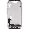 Mid-Frame Housing  W/ Charging Port Flex & Small Parts  For iPhone 14 (EU / Global Version) (Used OEM Pull: Grade A) (Purple)