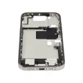 Mid-Frame Housing  W/ Charging Port Flex & Small Parts  For iPhone 16 Pro (US Version) (Used OEM Pull: Grade A) (Natural Titanium)