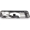 Mid-Frame Housing  W/ Charging Port Flex & Small Parts  For iPhone 15 Pro (EU / Global Version) (Used OEM Pull: Grade B) (White Titanium)