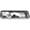 Mid-Frame Housing  W/ Charging Port Flex & Small Parts  For iPhone 15 Pro (EU / Global Version) (Used OEM Pull: Grade B) (Natural Titanium)