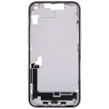 Mid-Frame Housing  W/ Charging Port Flex & Small Parts  For iPhone 14 Plus (EU / Global Version) (Used OEM Pull: Grade A) (Purple)
